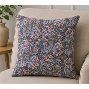 Housse de coussin en coton imprimé à la main indienne, style bohème, pour canapé, décoration intérieure - Product Image 4