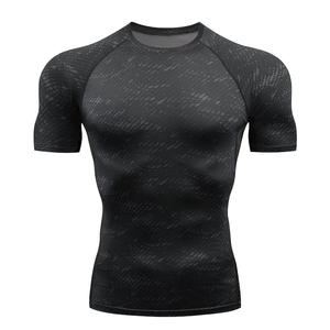 T-shirt de performance athlétique pour homme, séchage rapide, évacuation de l'humidité, manches courtes, entraînement, fitness, haut décontracté - Product Image 4