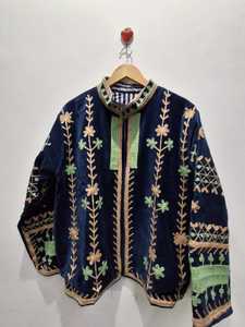 เสื้อแจ็คเก็ตผู้หญิงฤดูหนาวผ้ากำมะหยี่ปักลายซูซานีแบบวินเทจรักษ์โลก งานแฮนด์เมด ความยาวปกติ สไตล์ลำลอง ของขวัญสำหรับเธอ - Product Image 2