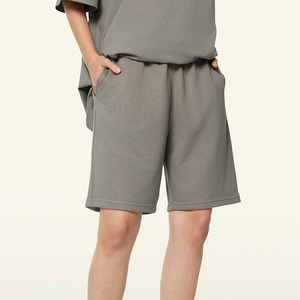 Nouveau Short Bermuda Décontracté Rose Uni 2026 avec Cordon de Serrage à la Taille en Coton Tricoté Respirant Taille Mi-Haute pour Femme Style Urbain - Product Image 2