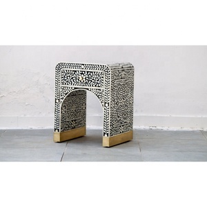 Traditional Design Solid Wood Bedroom Furniture with Bone Inlay <b>Small</b> <b>Bedside</b> <b>Table</b> for Home Farmhouse Living Room or Office - Product Image 5