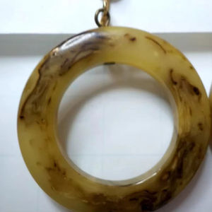 Honey Swirl <b>Resin</b> Circle Drop Earrings Handcrafted Hoop Earrings Vintage Inspired Lightweight Fashion Jewelry <b>Resin</b> <b>Crafts</b> - Product Image 5