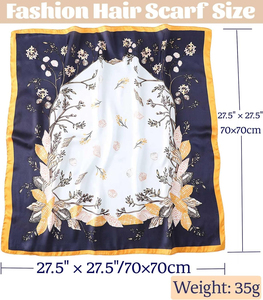 Wholesale High Quality Customizable Solid Plaid Floral <b>Square</b> <b>Scarf</b> 100% Silk Custom Colors Logo Printed Outdoor Casual - Product Image 6
