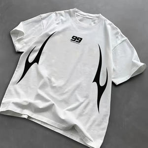 Camiseta Oversize con Logotipo Personalizado, 240 GSM, Algodón Grueso, Estilo Urbano, Hombros Caídos, Corte Cuadrado, Unisex, Fabricante, Bajo MOQ, Proveedor - Product Image 1