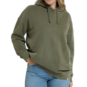 Sudaderas con capucha de hombros caídos con logo personalizado para mujer, sudaderas con capucha de hombros caídos de alta calidad para chicas - Product Image 1