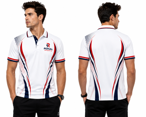 Custom White Sublimation <b>Polo</b> Shirt Men Quick Dry Polyester Golf Sports Team Uniform Breathable Printed Performance <b>Polo</b> OEM ODM - Product Image 3