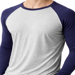 Ensemble de pyjama en coton respirant pour homme, été, printemps, manches longues, coupe confortable, tissu tricoté, 2 pièces, vêtements de détente pour dormir - Product Image 5