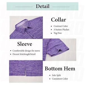 Polo de Golf para Hombre, Absorbente de Humedad, de Secado Rápido, Deportivo, de Manga Corta, a Rayas, Informal, con Cuello, Ligero - Product Image 4