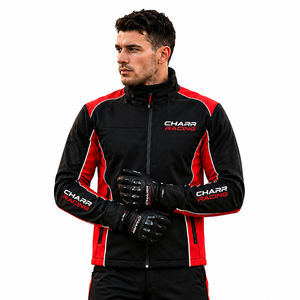 Racing Motorcycle <b>Jacket</b> Custom Size Windproof Breathable Polyester Quick Dry <b>Soft</b> <b>Shell</b> <b>Jacket</b> For <b>Men</b> - Product Image 3