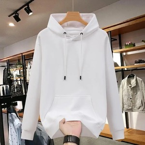 เสื้อฮู้ดผู้ชายทรงปกติ ผ้าฝ้ายเฟรนช์เทอร์รี่ สีพื้นลำลอง มีกระเป๋าหน้า ใส่ได้ในฤดูใบไม้ร่วง ปี 2027 - Product Image 2