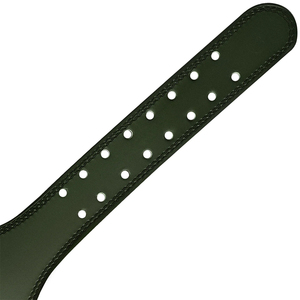 Ceinture de Soutien Dorsal en Cuir Vert Foncé pour Musculation et Fitness, Conception à Deux Barres avec Fermeture en Acier - Product Image 4