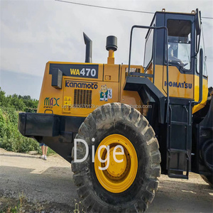 Chargeuse sur pneus Komatsu WA470-3 d'occasion, fabriquée au Japon, avec moteur et pompe hydraulique d'origine, pour travaux de construction intensifs, 4-6m - Product Image 4
