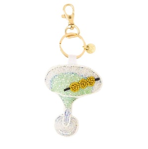 Porte-clés élégant brodé de perles, idée cadeau artisanale, porte-clés de créateur en perles de rocaille, décoration de sac brodée - Product Image 5