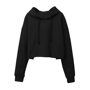 Sudadera Corta con Capucha para Mujer, Oversize, de Forro Polar, Manga Larga, Estilo Casual Urbano, Top de Moda para Fitness, OEM ODM, Sudadera Personalizada al por Mayor - Product Image 1
