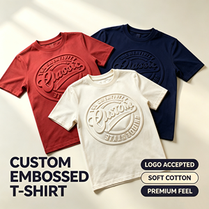 เสื้อยืดคอตตอนเจอร์ซีย์เนื้อนุ่มแบบหนาพิเศษ ขนาดโอเวอร์ไซส์  น้ำหนัก 220gsm 300gsm 320gsm  ทรงไหล่ตก  ผ้าเนื้อนุ่มดุจเนย  แบบมีลายนูน - Product Image 1