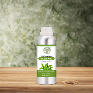 Huile essentielle de basilic pur 100% distillée à la vapeur d'approvisionnement en vrac de qualité supérieure - Product Image 1