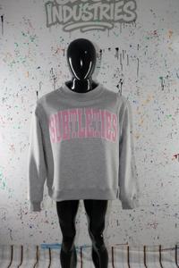 Sudadera de cuello alto SUBTLETIES HEATHER GREY 100% PINK con apliques bordados, sudadera de cuello ancho URBAN PRODUCTIONS - Product Image 2