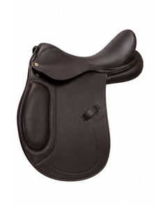 Selle de course pour chevaux en cuir véritable de haute qualité, confortable, antidérapante, professionnelle, avec logo personnalisé, pour dressage et saut d'obstacles - Product Image 2