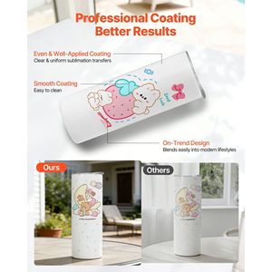 Set di 4 Tumbler in Acciaio Inox da 20 oz per Sublimazione, Design Sottile e Dritto con Coperchi e Cannucce, Costruzione a Doppia Parete per Uso Intensivo - Product Image 3