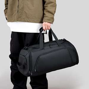 Sac de sport convertible noir avec compartiment à chaussures - Product Image 2