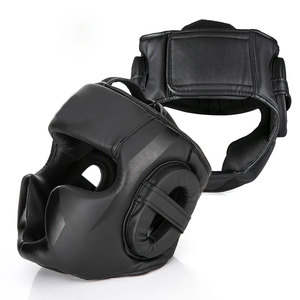 Casque de boxe en cuir PU pour Muay Thai, entraînement et sparring, équipement de gym de boxe, protection pour le taekwondo et les arts martiaux - Product Image 5