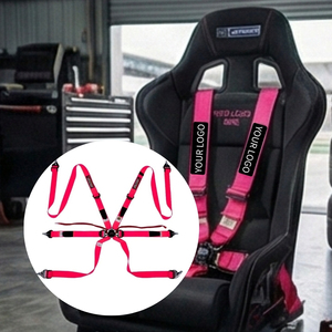 TBRACING ULTRA-D OEM ODM Harnais de course 6 points 2 pouces FIA 8853-2016 avec boulons à œil UNF 7/16 et ajusteurs lisses, fabriqué à Taïwan - Product Image 1
