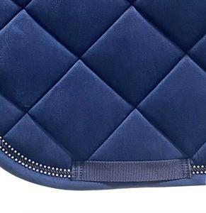 Wholesale STYLO INTERNATIONAL <b>Equestrian</b> Dressage Saddle Blanket Competition English Velvet Leather Saddle Pad Polycotton Lining - Product Image 2