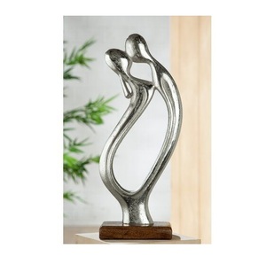 Modern cast aluminum sculptures crafted for <b>decorative</b> arrangements in homes offices galleries and creative environments - Product Image 1