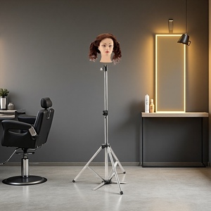 Soporte de Peluca Ajustable en Altura, Trípode de Metal Resistente para Peluquería, Estilismo y Exhibición - Product Image 1