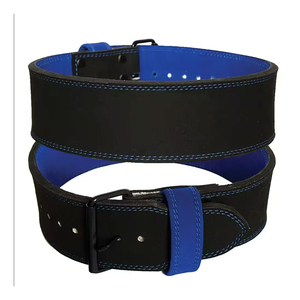 Training Strength Waist Protection Squat Hard Weight Lifting Leather Customized Logo Powerlifting <b>Belt</b> Solid Color Wholesale - Product Image 4