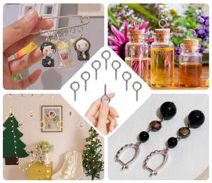 Precio Directo de Fábrica para Pedidos al por Mayor, Gancho de Ojo de Latón, Tornillo de Acero Zincado, Métrico y en Pulgadas, para Joyería, Manualidades y Proyectos de Bricolaje - Product Image 4