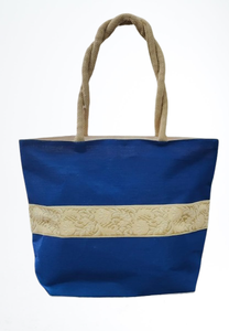 Sac fourre-tout en toile écologique de couleur unie avec panneau brodé et fermeture éclair, sac de courses réutilisable pour toutes les saisons, voyages et usage quotidien - Product Image 3
