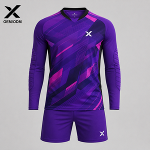 Uniforme de Portero de Fútbol Personalizado, Conjunto de Camiseta y Pantalones Cortos Sublimados, Transpirable, Acolchado, Manga Larga, para Entrenamiento, OEM - Product Image 1