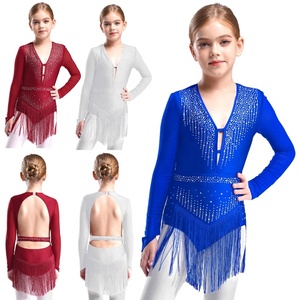 6-16 Fabricante de ropa de baile de entrenamiento Niños Rendimiento moderno Ropa de baile de escenario Traje de baile latino contemporáneo para niñas - Product Image 1