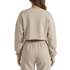 Sudadera de Alta Calidad, Venta Directa de Fábrica, Sudadera Corta con Capucha para Mujer, Otoño, Hombros Caídos, Manga Larga, Diseño Casual - Product Image 5