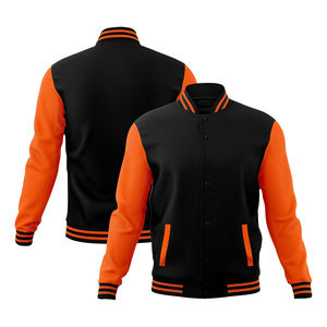 Chaqueta Deportiva Casual Varsity con Cuello Alto, Logotipo Frontal con Letras, Resistente al Viento, Transpirable, Reversible, Personalizable para Hombre - Product Image 1