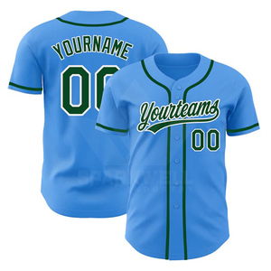 Custom Men's <b>Light</b> Blue Baseball Jersey Short Sleeve Screen Print Front Team <b>Name</b> Number Breathable Polyester Mesh Plus Size - Product Image 6