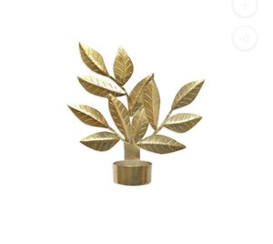 Porte-bougie en feuille d'or avec base en verre résistant à la chaleur pour la décoration de la maison - Product Image 2