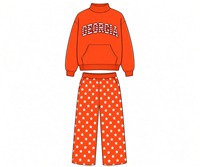 Ensemble de survêtement 2 pièces pour femme : Sweat-shirt à col montant oversize à manches longues avec poche et pantalon de survêtement à jambe large imprimé étoiles