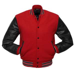 เสื้อแจ็คเก็ต Letterman แบบกำหนดเอง เสื้อแจ็คเก็ต Varsity Letterman แบบสั่งทำ เสื้อแจ็คเก็ตบอมเบอร์ผู้ชายแบบปรับแต่งได้ ปักโลโก้ - Product Image 1