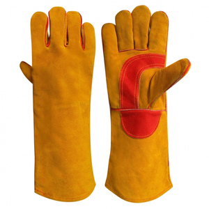 Guantes de Soldadura de Seguridad de Trabajo con Logotipo Personalizado, Resistentes al Agua, al Fuego y al Calor, de Cuero de Alta Calidad, en Oferta - Product Image 3