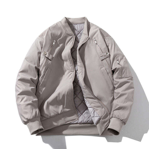 Wholesale Bomber <b>Jacket</b> Custom Nylon Bomber with Rib Knit Trim for <b>Men</b> Streetwear Low MOQ OEM - Product Image 5