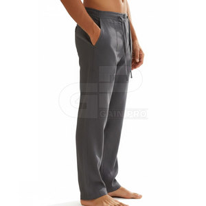 Mens Linen Summer <b>Trousers</b> Loose Fit Lightweight Comfortable Design Perfect For Travel Daily Wear And Outdoor Use - Product Image 4