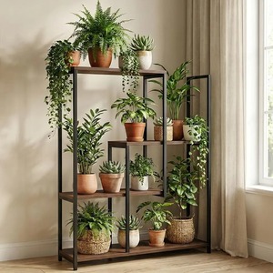 Support de Jardinière Commercial Robuste en Métal, Support de Jardin Surélevé, Étagère de Jardin Extérieure en Acier pour la Maison - Product Image 1