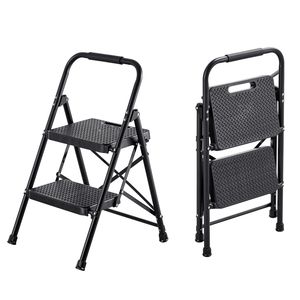 Scala Pieghevole in Acciaio a 2 Gradini Leggera con Pedali Larghi Antiscivolo e Impugnatura Confortevole, Capacità 600 Libbre per Uso in Soffitta e Palestra - Product Image 1