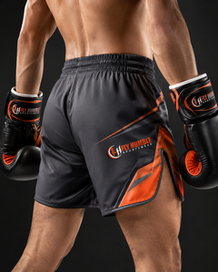 Shorts MMA pour hommes Fly Humble, imprimé numérique marron et noir, respirant, anti-humidité, sans coutures, vêtements de sport, prix de gros - Product Image 4