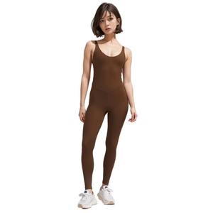 Combinaison de yoga pour femmes de qualité supérieure, respirante, confortable, durable, en tissu spandex/polyester, sans manches, longueur intégrale - Product Image 1