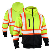 Chaqueta de seguridad de alta visibilidad para hombre, ideal para trabajos en carretera, construcción y uso general en obras.