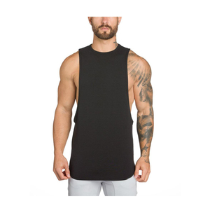 Camisetas sin mangas para hombre al por mayor OEM, chaleco deportivo con logo personalizado, 100% algodón, ecológico, transpirable, para gimnasio y fitness, nuevo diseño - Product Image 4