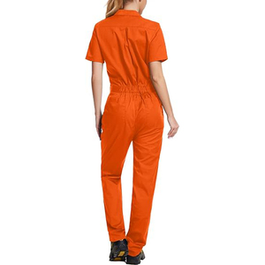 Conjunto de Ropa de Trabajo Unisex, Camisa de Manga Corta y Pantalones de Color Sólido, Viscosa/Poliéster, Secado Rápido, Ecológico, Tallas Grandes, Transpirable, Informal - Product Image 3
